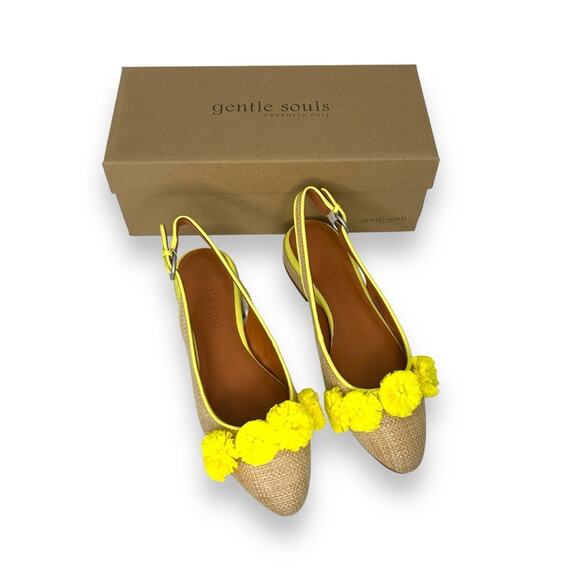 Gentle Souls Yellow and Tan Flats - Picture 2 of 11